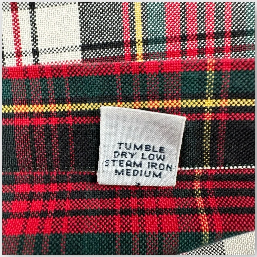 VTG Polo Ralph Lauren Shirt XXL Tartan Plaid Long Sleeve Blaire Oxford‎ Pocket